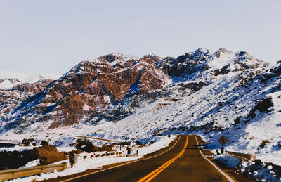 Snow covered mountain against sky