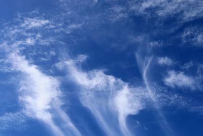 Low angle view of clouds in sky