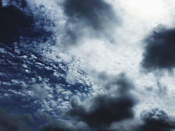 Low angle view of cloudy sky