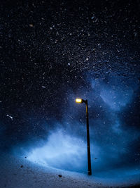 Scenic view of illuminated star field against sky at night