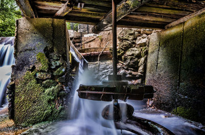 Below an old water mill