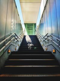 Low angle view of staircase in building