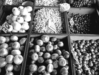 Food for sale at market stall