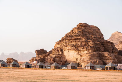 Scenic view of landscape against clear sky