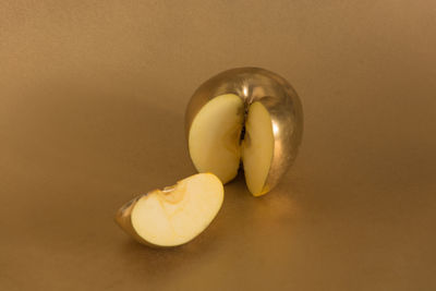 Close-up of fruit against white background