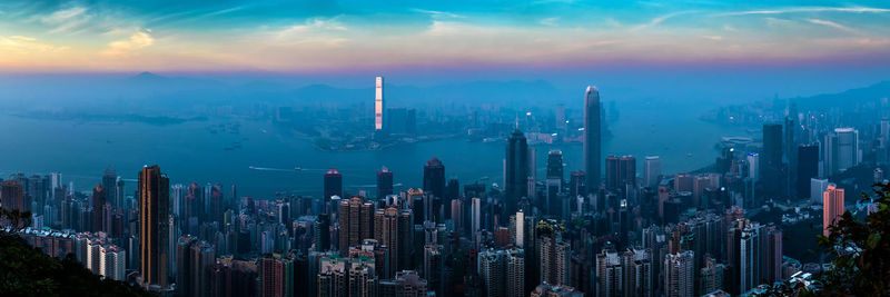 Aerial view of buildings in city