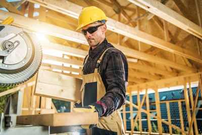 Man working at construction site