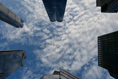 Low angle view of buildings against sky