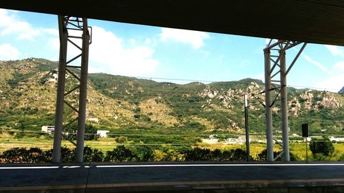 Scenic view of landscape against cloudy sky