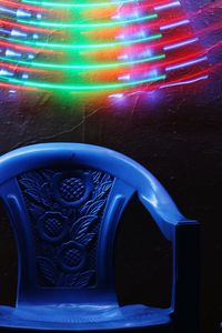 Digital composite image of light painting at night