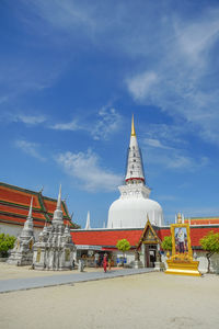 Temple building against sky