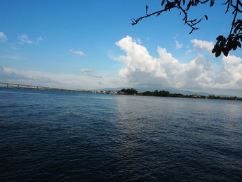 Scenic view of river against sky