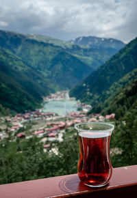 Close-up of drink on table