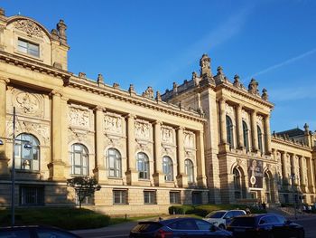 View of historical building against blue sky