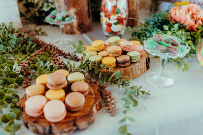 Close-up of food on table