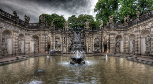Reflection of trees in water