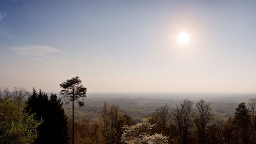 Scenic view of landscape against sky at sunset
