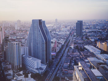 High angle view of cityscape