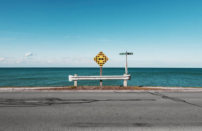 Old lakeshore road road intersection photographed on a sunny summer sunday near windsor ontario