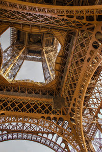 Low angle view of eiffel tower