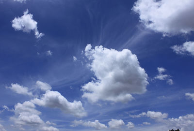 Low angle view of clouds in sky