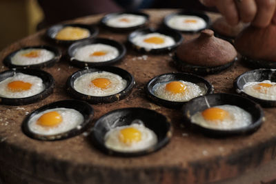 Close-up of person preparing food