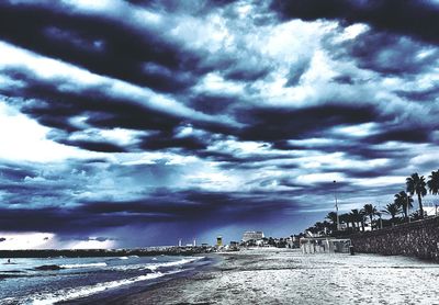 Storm clouds over dramatic sky