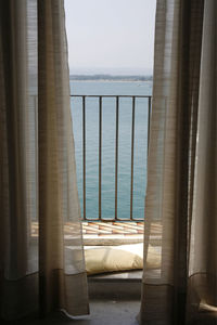 Scenic view of sea seen from balcony