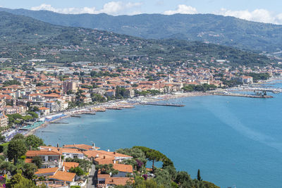 Aerial view of diano marina