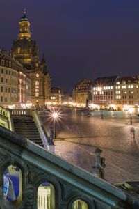 Illuminated street light at night