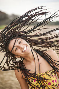 Portrait of smiling young woman