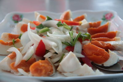 Close-up of salad in plate