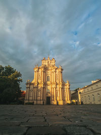 Low angle view of historical building against sky