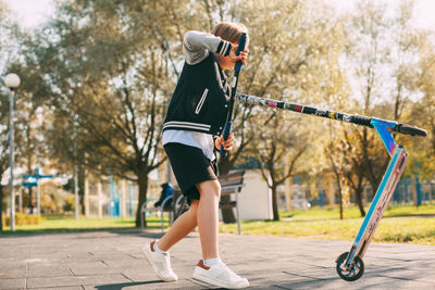 Full length of woman in park