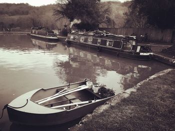 Boats in river