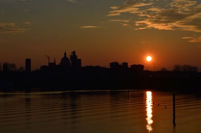 Sunset over river