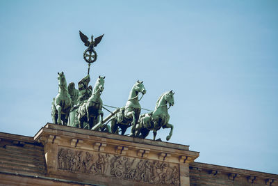 Low angle view of statue