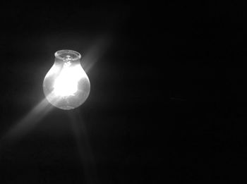 Low angle view of light bulb