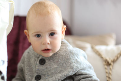 Close-up of cute baby girl