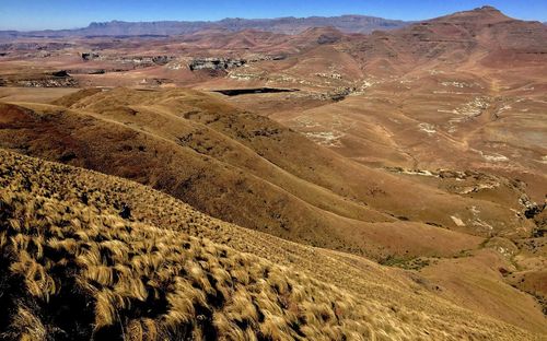 Scenic view of arid landscape