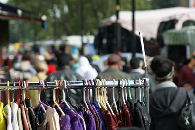 Whitechapel market with people 