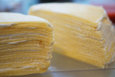 Close-up of dessert on table