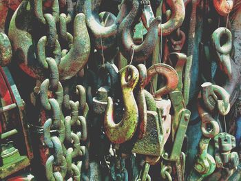 Full frame shot of metal chain