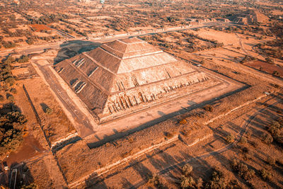 High angle view of a temple