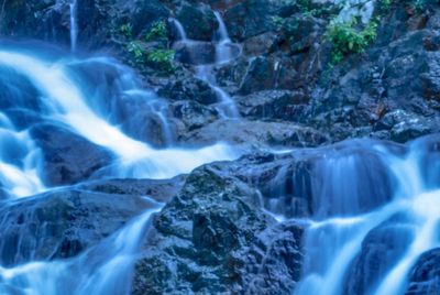 Scenic view of waterfall