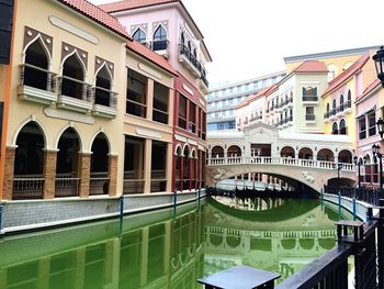 View of buildings in canal