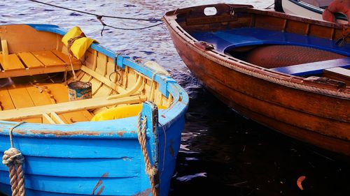 Close-up of boat in water