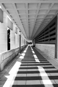 Empty corridor of building