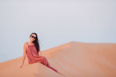 Woman in a desert