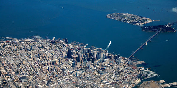 High angle view of cityscape